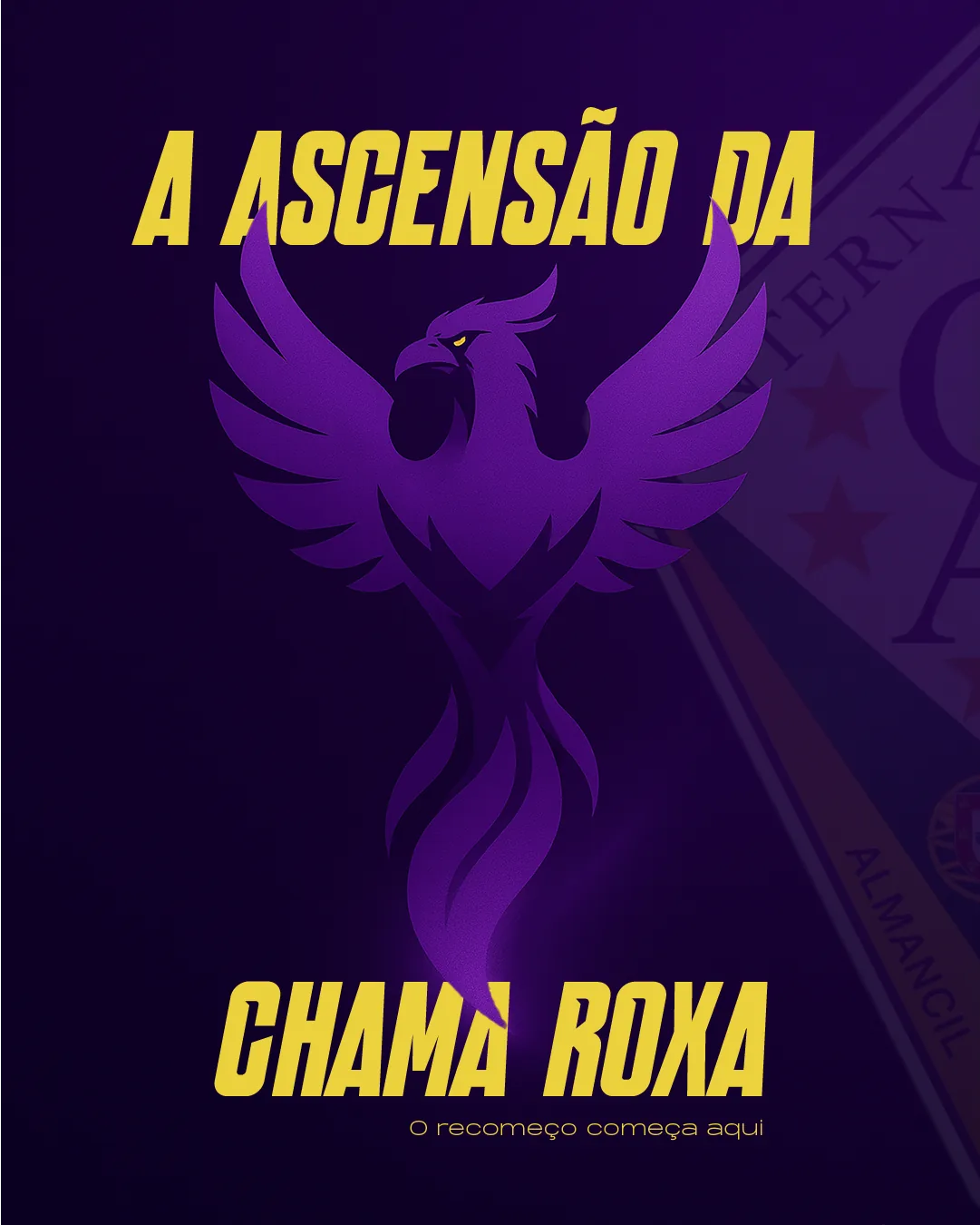 Publicação “A Ascensão da Chama Roxa” do Internacional de Almancil, com a Fénix do clube